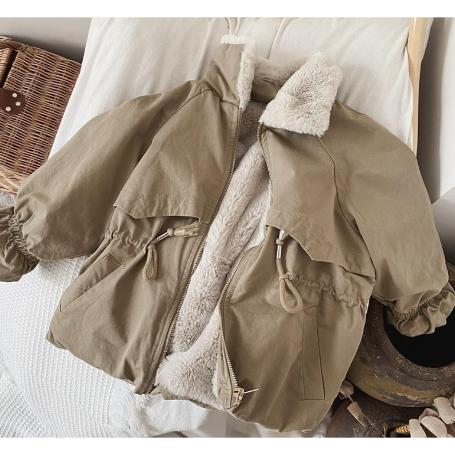 Annie & Charles® Kinderjas FOREST – Luxe winterjas met vegan imitatiebont voering