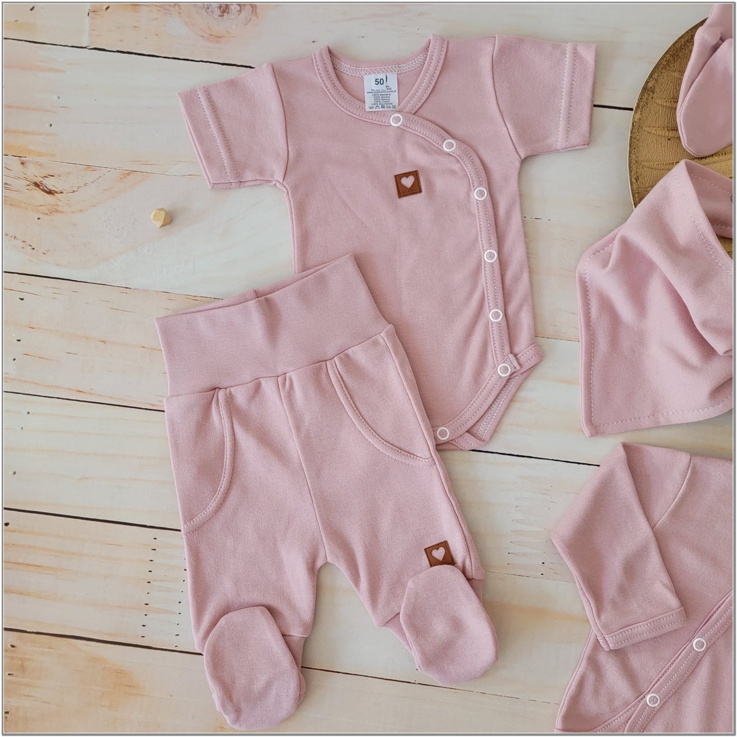 Zyzio & Zuzia Newbornset – 6-delige Babyuitzet van 100% Katoen