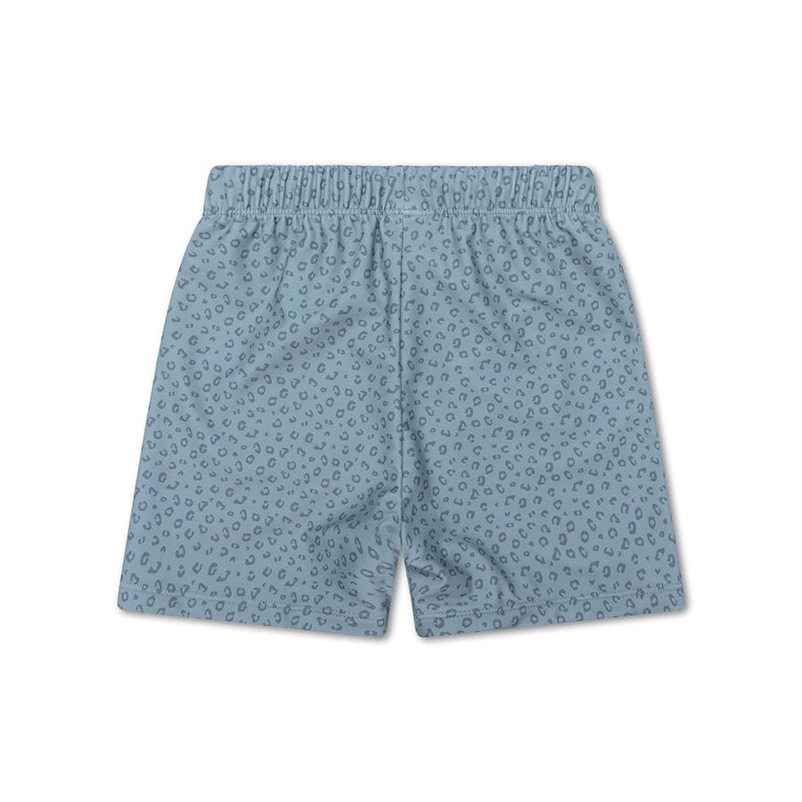 Green Leopard Print Swim Shorts for Boys – UV Protection UPF50