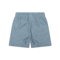 Green Leopard Print Swim Shorts for Boys – UV Protection UPF50