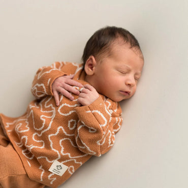 Micu Micu Newbornset Okerkleur – Biologisch Katoen voor Baby's