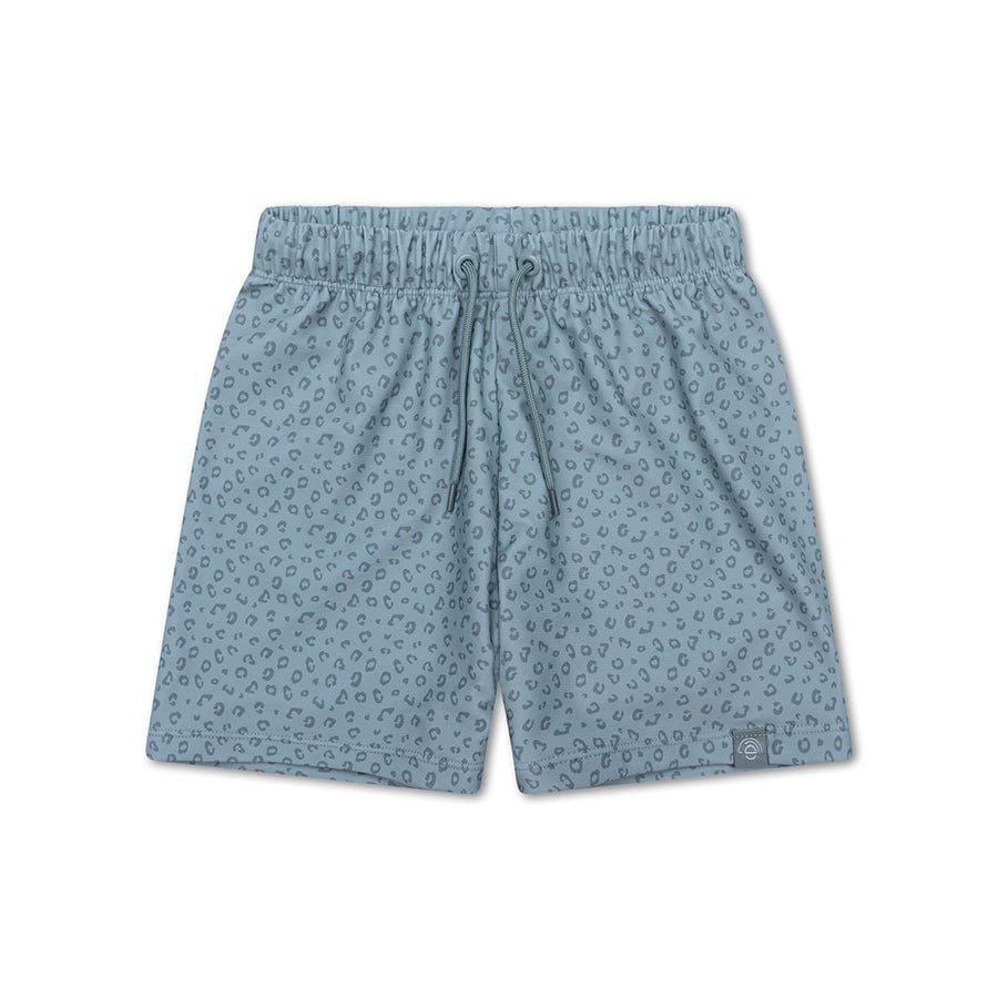 Green Leopard Print Swim Shorts for Boys – UV Protection UPF50
